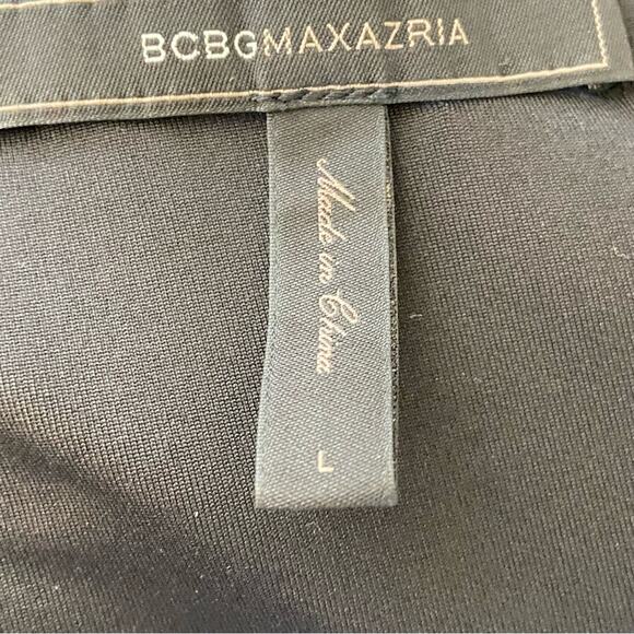 BCBGMAXZARIA Raina Sheath Knee Length Dress In Tan Black Women’s Size Large - Picture 6 of 9